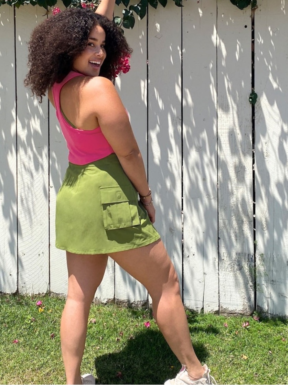 Fabletics Olive Green Julian Wrap Cargo Skirt - Picture 9 of 10
